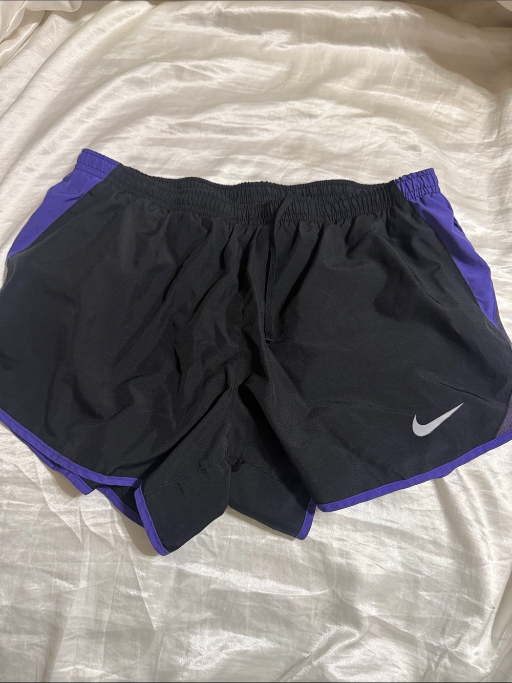 Nike Women's Black & Purple Running Shorts L